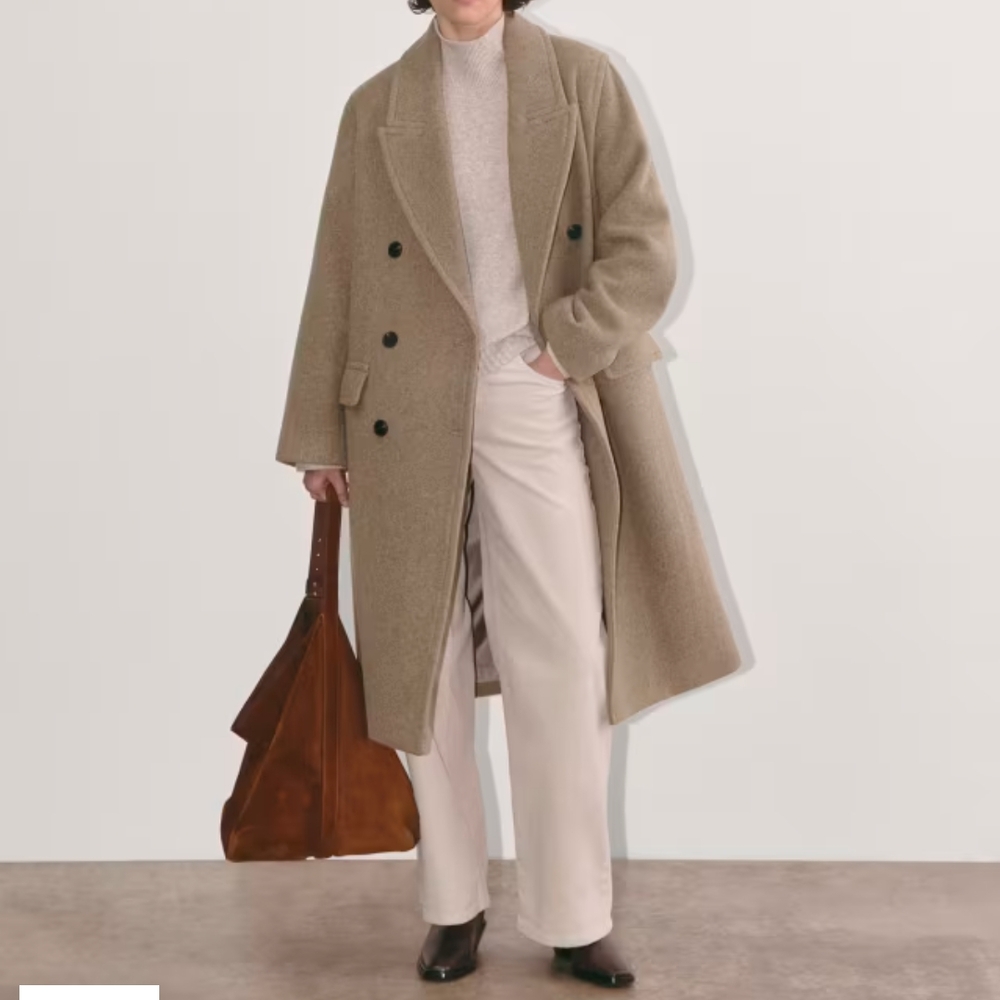 Everlane Chic Double-Breasted Wool Coat